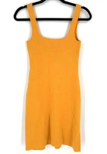 J.Crew  Squareneck mini knit sweater-dress Tuscan Sunflower Yellow Gold XS