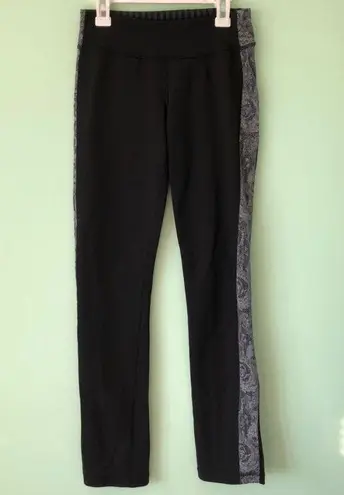 Lululemon Black & Gray Yoga Pants Full Length Leggings