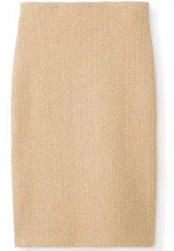 St. John Collection  Knit Stretch Pencil Skirt Tan Elastic Waist