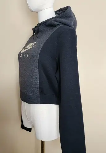 Nike Black/Grey/Silver  Cropped Hoodie, Women's M