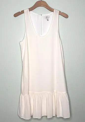 Joie  Ori D Silk Drop Waist Tank Dress in Cream Size S