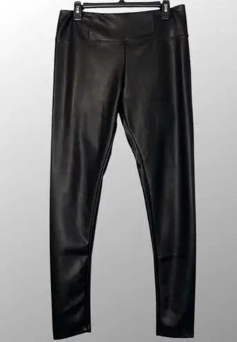 Hunter & Brown Black Faux Leather Spandex Leggings XL