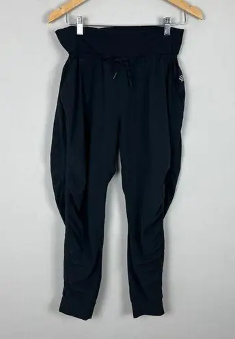 Coolibar Pants Women Medium Black UPF 50+ Motio Joggers Ruched Pull On Stretch M