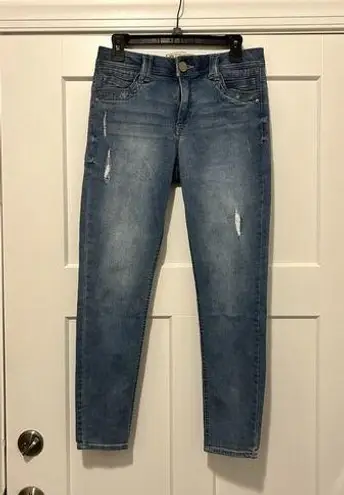 Democracy AB Technology Distressed Denim Blue Jeans Women's Size 6 Medium Wash
