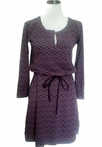 The North Face  Purple Long Sleeve Chevron Dress