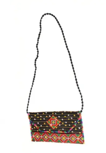 Banjara Indian Embroidered Purse Bag Boho Chic Colorful Red