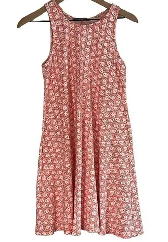 Natural Reflections Sleeveless Dress Coral White Small