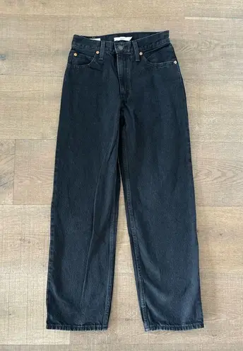 Levi's levi’s dad jean black denim wide leg baggy jeans