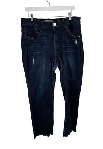 Democracy "Ab" Solution Dark Wash Straight Jeans Hi Rise Stretch Womens 14W