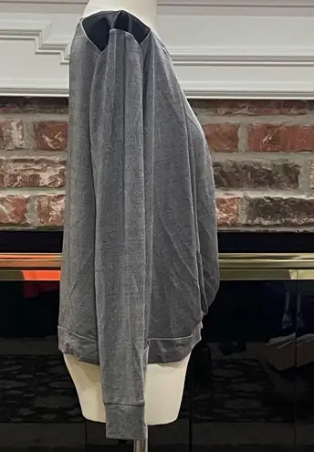 Generation Love grey sweater with black leather shoulders / S / New with tags