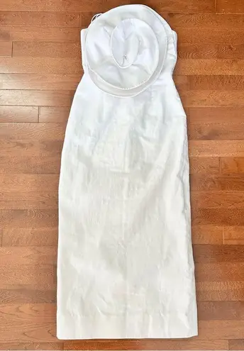 Mara Hoffman Maia Rosette Strapless Midi Dress