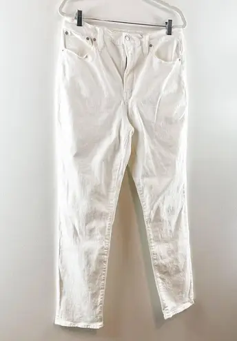 Madewell  The Perfect Vintage High Rise Tapered Mom Jeans Tile White 30 Tall