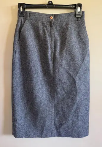ALBUM BY KENZO Women's Wool Blend Pencil Skirt Size 6 Made in France Gray