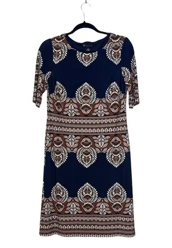 Inc international Concepts Black Boho Print Knee-length Shift Dress