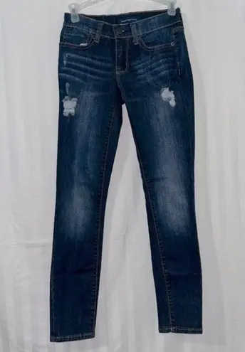 Aeropostale Dark Wash Distressed Stretchy Jean Leggings Women’s Size 0