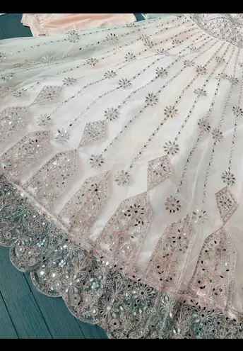 New Pakistani Indian Bridal Gown Pink Size M