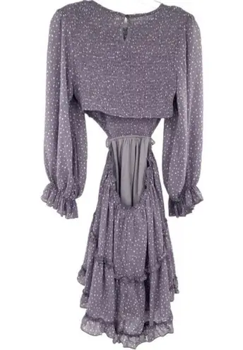 Fourteen & 9th Polka Dot Ruffle Open Back Dress