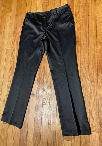 New York & Co. Trousers Satin slits/splits hem slim straight Casual Dress Pants Work Night out club rave