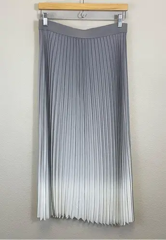 J. McLaughlin  Pleated Ombré A Line Midi Skirt Gray Size M