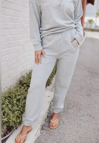 Abela Story + Co On Repeat Jogger Sweatpants Light Grey Size Medium
