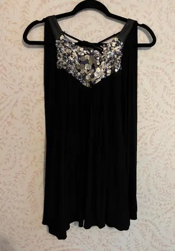 Catherine Malandrino Black Women's Party Dress with Sequin