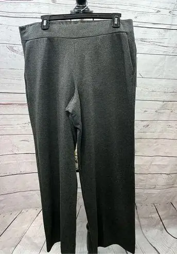 Liz Claiborne 1596- medium gray slacks nwt stretchy waist and flare legs. 
32 inc