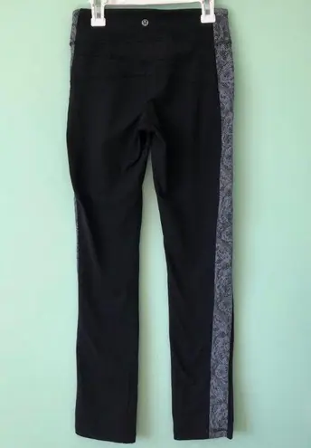 Lululemon Black & Gray Yoga Pants Full Length Leggings