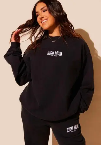 CREWNECK ESPRESSO MARTINI BLACK Rich Mom Tinx Size L