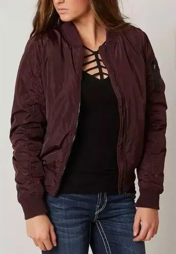 Madden Girl  burgundy bomber jacket sz M