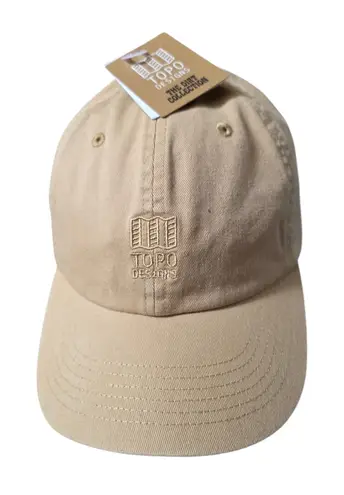 Topo Designs Topo Designs Dirt Ballcap Hat Tan Sahara Adjustable Cotton Strapback Adult OSFM - Image 1