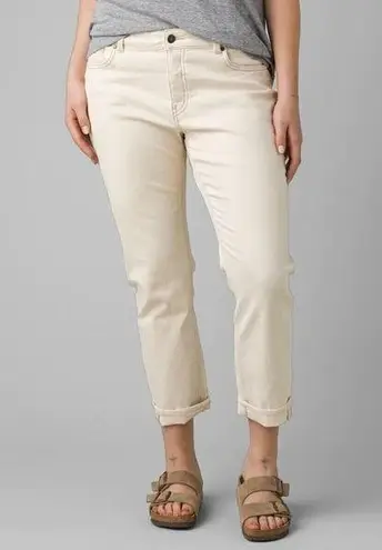 prAna NEW Womens Kayla Jeans Sz 6 Beige Natural Mid Rise