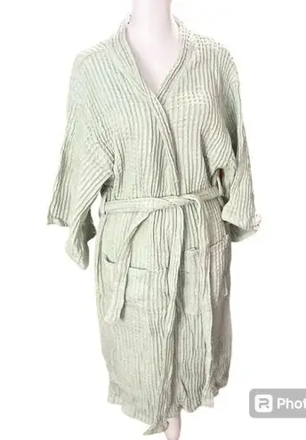 Bathen Mint Green Waffle Cotton Robe o/s Size undefined