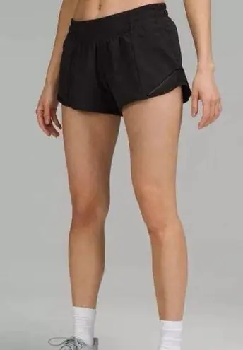 Lululemon Hotty Hot Low-Rise Lined 2.5” Inseam Short Black Size 6