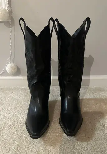 Black Cowboy Boots Size 9