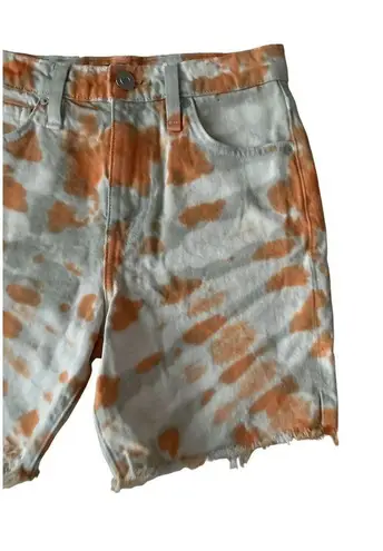 Hudson  Orange White Denim Tie Dye Shorts Size 24