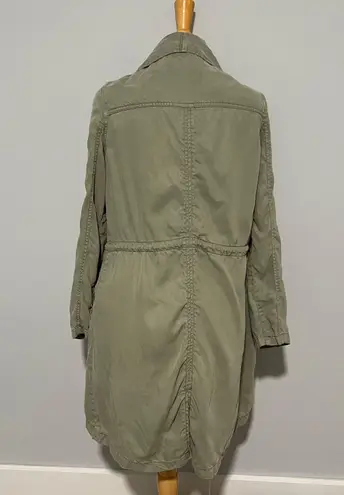 Max jeans Army Green Draped Utility Jacket Trench Coat