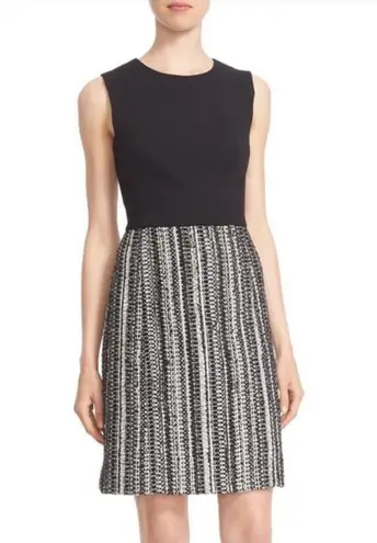 Milly Women’s Size 2 Black and Metallic Tweed A-Line Dress