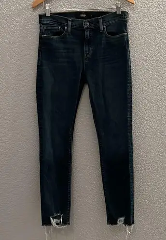 Hudson Jeans  Nico Mid-Rise Super Skinny Ankle Jean - Dark Blue Size 28