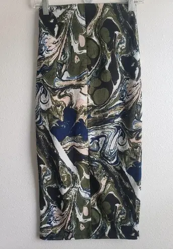Rachel Comey x Target Marble Print Textured Pencil Skirt New With Tags Green Size XXS