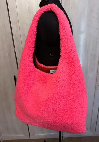 Handmade Hot Pink Sherpa Tote Bag