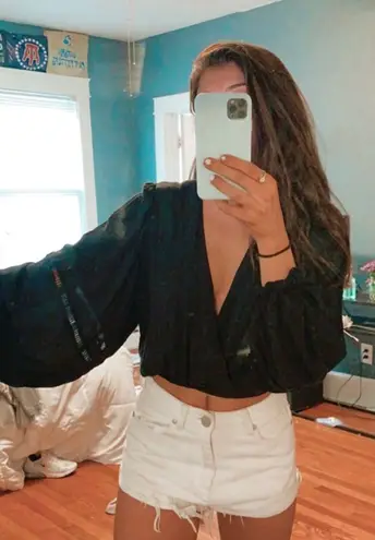 South Moon Under Black Tie Front Top