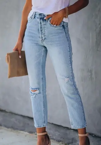 VICI Dolls Kason Distressed High Rise Denim Jeans