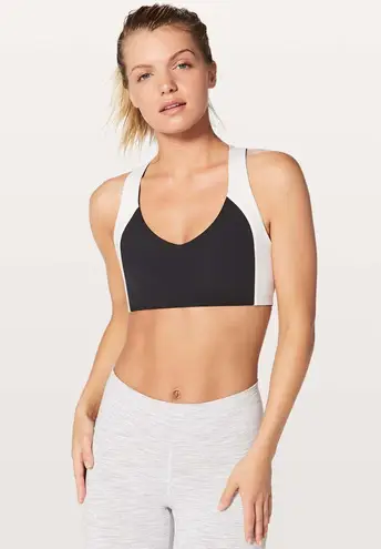 Lululemon Vintage  Sweat Times Bra - Black/White - 6