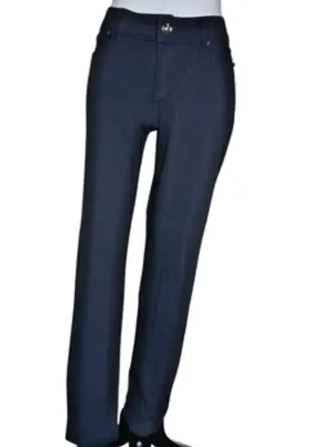 Seven7 Women's Black Bling Skinny Leg Stretch Pull On Legging Ponte Pant Sz 10