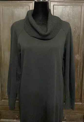 Nina Leonard Black sweater turtleneck dress. Size Large