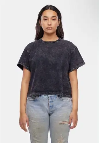 Lacausa - NWT - Boxy Tee | Black Mineral Wash - Sz Small | 100% Organic Cotton