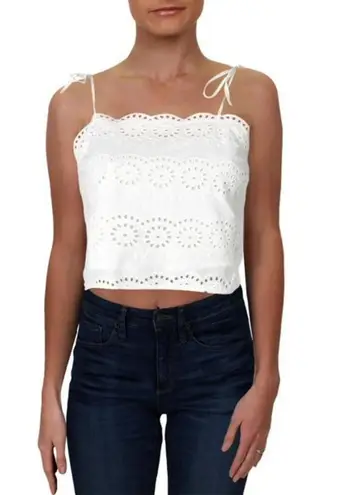 AQUA  from Bloomingdales white eyelet top