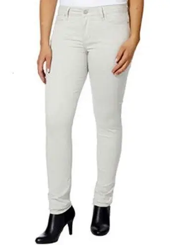 Calvin Klein Jeans Midrise Skinny Sateen Soft Pants Light Gray Captivate Size 12