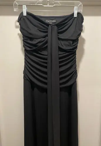 City Triangles VTG 90s Y2K  Black Strapless / Halter Convertible Black Maxi Dress