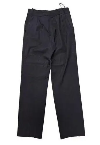 Donna Karan New York Black Wool Blend Pants Flat Front Straight Leg 30x33 Sz 8